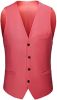 Mens Formal Suit Vest Business Formal Dress Waistcoat Vest with 3 Pockets for Suit or Tuxedo
