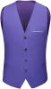 Mens Formal Suit Vest Business Formal Dress Waistcoat Vest with 3 Pockets for Suit or Tuxedo