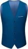 Mens Formal Suit Vest Business Formal Dress Waistcoat Vest with 3 Pockets for Suit or Tuxedo