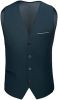 Mens Formal Suit Vest Business Formal Dress Waistcoat Vest with 3 Pockets for Suit or Tuxedo