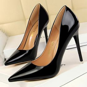 Women Pumps Patent Leather High Heels Shoes Women Basic Pump Wedding Shoes Female Stiletto Women Heel Plus Size 43 (Shoe Size: 40, Color: Gold)