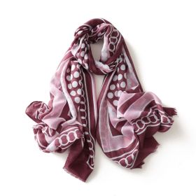 Podot scarf in autumn and winter; light; 70 * 200 sunshade; sunscreen; shawl; scarf; no need for long scarf; wholesale (colour: Purplish red, Length (CM): 85*170cm)