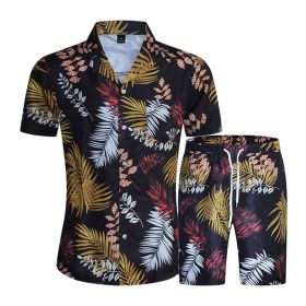Men's Short Sleeve Suits Shorts HawaiianTracksuits (size: S)