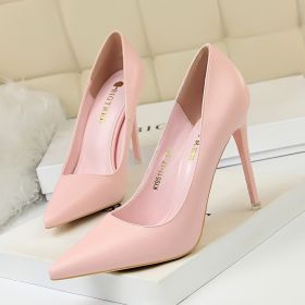 Women's Pumps; Stylish minimalist women's high heels. Stiletto super high heel; shallow pointed toe sexy single shoes; plus-size women's shoes (colour: 9511-A17 red 7.5CM, size: 40)