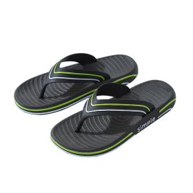 Men's fashion flip-flops; sandals and slippers; non-slip clip-on beach slippers (colour: Yellow, size: 42)