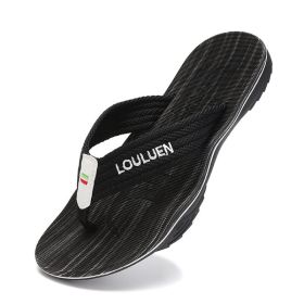 Men's slippers; fashion anti-slip flip-flops; and outdoor men's sandals and slippers. (colour: Deep blue, size: 41)