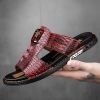 New men's flip-flops crocodile print casual sandals non-slip fashion comfortable slippers