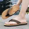 Men's new summer fashion drag classic woven flip-flops all comfortable flip-flops