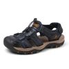 Summer new men's first layer cowhide overhead sandals comfortable outdoor casual men's sandals