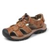 Summer new men's first layer cowhide overhead sandals comfortable outdoor casual men's sandals