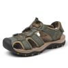 Summer new men's first layer cowhide overhead sandals comfortable outdoor casual men's sandals
