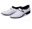 New men's formal single shoes pointed toe set formal leather shoes Korean version comfortable low-help men's casual shoes loafers