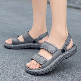 Men's summer trend sports two wear slippers men everything beach sandals 40-45 (Color: Gray, size: 41)