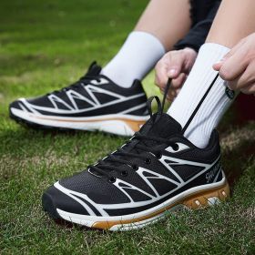 New men's outdoor mountaineering sneakers running shoes Fashion trend sneakers (Color: BLACK, size: 41)