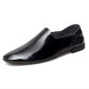Bright men's beanie shoes Soft leather loafers slip-on casual shoes Fashion comfortable men's shoes