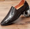 Bright men's beanie shoes Soft leather loafers slip-on casual shoes Fashion comfortable men's shoes