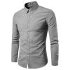 Men's Casual Shirt Long Sleeve Button Down Oxford Textured Dress Shirts