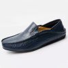 Men Loafers 2022 New Leather Shoes Men Casual Shoes Moccasins Breathable Sneakers Men Driving Shoes Comfort Flats Plus Size 46