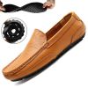 New Leather Men Shoes Luxury Trendy Casual Slip on Formal Loafers Men Moccasins Italian Black Male Driving Shoes Sneakers 2022