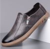 New men's fashion trend with four seasons casual leather shoes lazy shoes driving shoes casual loafers 38-44