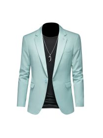 Mens Blazers Slim Fit Business Casual Men Suit Jacket (Color: Green, size: XS)