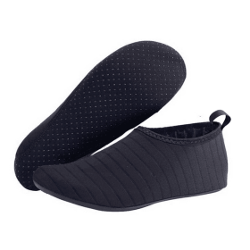 Water Shoes Men Women Skin Socks Aqua Surf Beach Yoga Swim Barefoot Quick-Dry (Color: BLACK, size: XL / Men 7 / Women 8)
