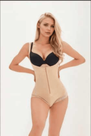 Women's Fajas Colombianas Shapewear for Women  Postpartum Tummy Control Bodysuit Full Body Shaper for Women Body Butt Lifter Panties  Zipper Straps T (Color: Nude, size: L)