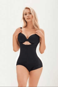 Women's Fajas Colombianas Shapewear for Women  Postpartum Tummy Control Bodysuit Full Body Shaper for Women Body Butt Lifter Panties  Zipper Straps T (Color: BLACK, size: XL)