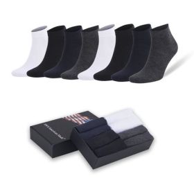Men's Bamboo Low Cut Ankle Socks Odor Free Breathable 8 Pairs with (Color: Assorted, size: 8-11.5)