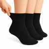 Diabetic Ankle Socks, 3 Pairs, Non-Binding, Breathable and Anti-Odor