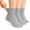 Diabetic Ankle Socks, 3 Pairs, Non-Binding, Breathable and Anti-Odor
