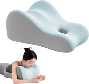 Intimacy Support Wedge Pillow for Couples, Memory Foam Positioning Cushion for Back, Neck & Waist Pain Relief with Washable Cover, Portable Design fo (Color: Blue)