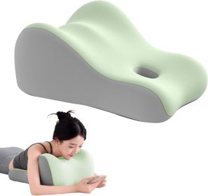 Intimacy Support Wedge Pillow for Couples, Memory Foam Positioning Cushion for Back, Neck & Waist Pain Relief with Washable Cover, Portable Design fo (Color: Green)