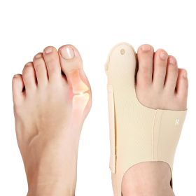 Bunion Corrector for Women & Men, Lightweight Toe Separator Splint, Wear in Shoes, Relieves Hallux Valgus Pain, Adjustable Toe Straightener Brace, Me (size: Nude  Medium)