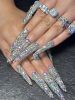 2026 Gothic Charm Press-on Nails, Valentine's Day Long Almond-shaped Press-on False Nails Set, Handmade False Nail Tips