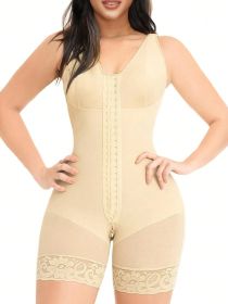 Fasjrixa Fajas Colombianas Shapewear for Women Tummy Control Post Surgery Full Body Shaper Butt Lifter with Zipper Crotch,corset tops for women,fajas (Color: White, size: 3XL)