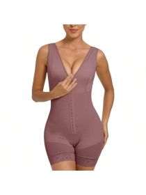 Fasjrixa Fajas Colombianas Shapewear for Women Tummy Control Post Surgery Full Body Shaper Butt Lifter with Zipper Crotch,corset tops for women,fajas (Color: Purple, size: M)