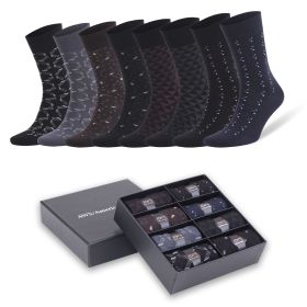Men's Bamboo Rayon Dress Socks 8 Pairs Assorted Colors Size 8-11.5 Soft Odor-Free Eco-Friendly (Style: Style 4)