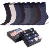 Men's Bamboo Rayon Dress Socks 8 Pairs Assorted Colors Size 8-11.5 Soft Odor-Free Eco-Friendly