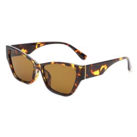 Square Retro Cat Eye Vintage Fashion Sunglasses (Color: Tortoise)