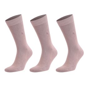 Bamboo Dress Socks for Men Classic Men's Business Casual Dress Socks 3 Pairs (Color: Mink (Vizon))