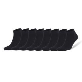 Bamboo Low Cut Ankle Socks for Men 8 Pairs Breathable and Odor Free with Gift Box (Color: BLACK)