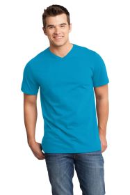District Very Important Tee V-Neck DT6500 (Color: Light Turquoise, size: 2XL)