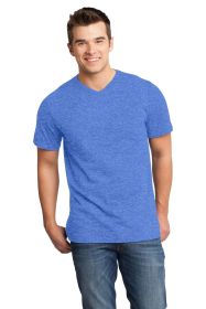 District Very Important Tee V-Neck DT6500 (Color: Heathered Royal, size: 4XL)