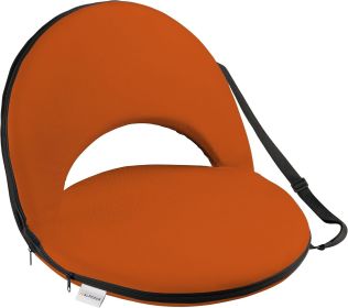 Alpcour Reclining Stadium Seat - Waterproof, 6-Position Comfort for Outdoor Use (Color: Orange, size: 21" Wide)