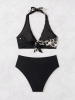 Women's two-piece multi color quick drying fashionable bikini swimsuit