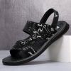 Men's sandals Summer new super soft massage slippers wear fashion casual large size dual-purpose men's beach shoes