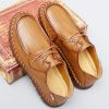 New men's large casual loafers Breathable casual leather non-slip soft sole Dad leather fashion trend men's shoes
