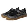 Summer new men's large size leather mesh shoes comfortable breathable sandals Fashion men sandals beach shoes 38-47