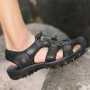 Summer new men's first layer cowhide overhead sandals comfortable outdoor casual men's sandals